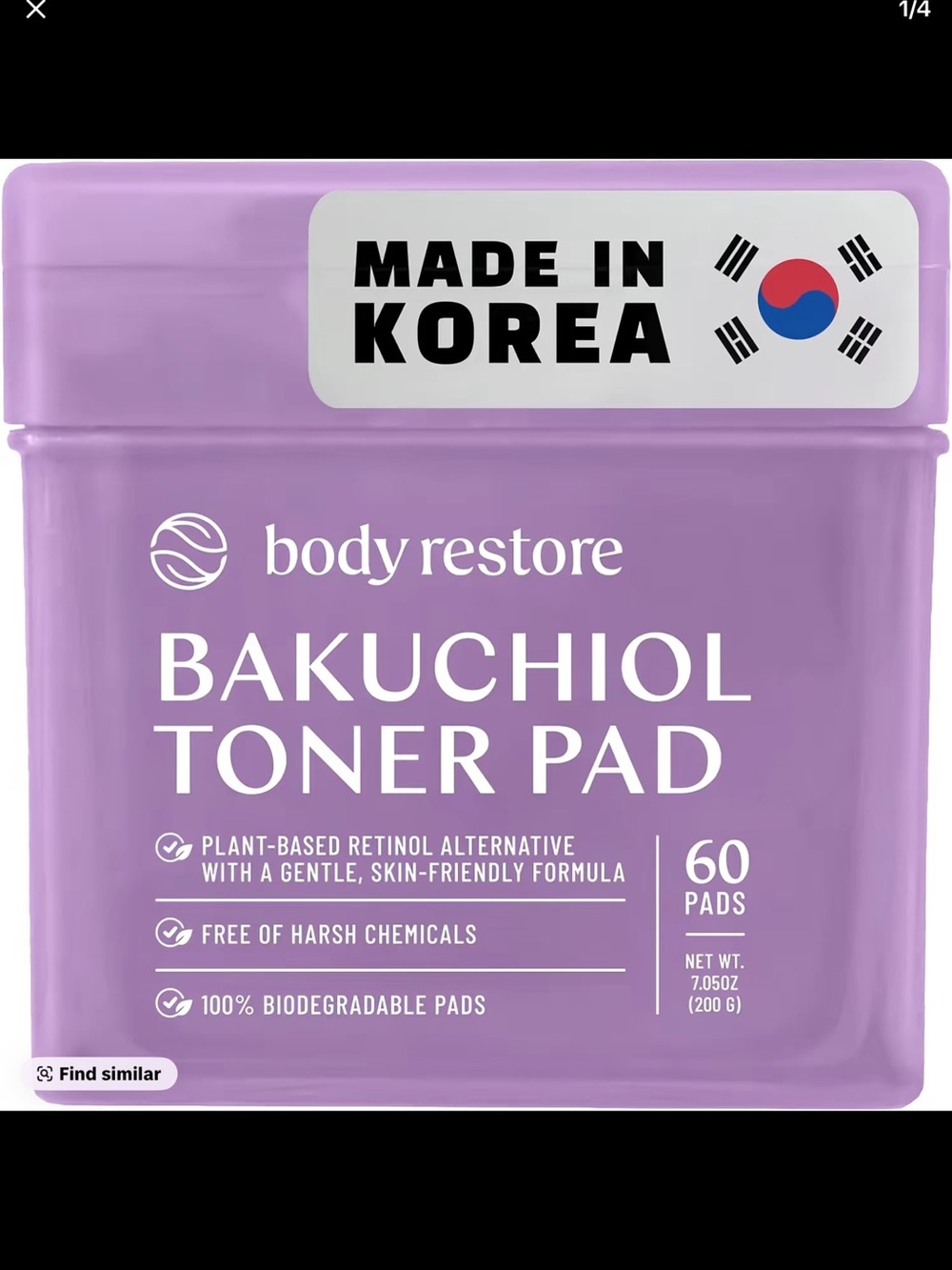 Body Restore Bakuchiol Toner Pad - Lavender